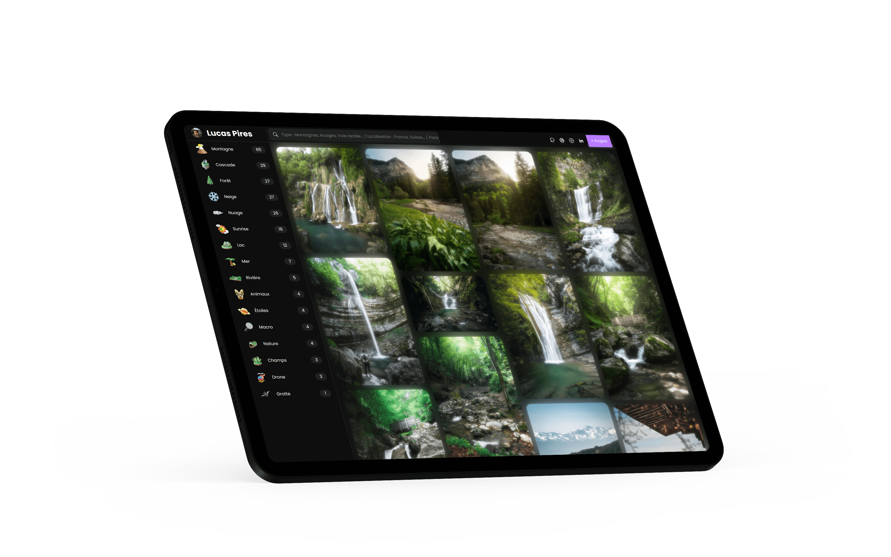 Interface de Lightroom